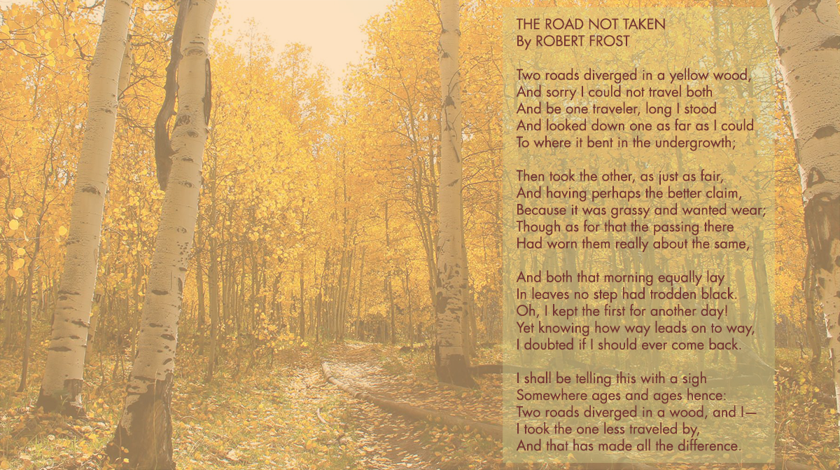 road not taken Robert frost poem