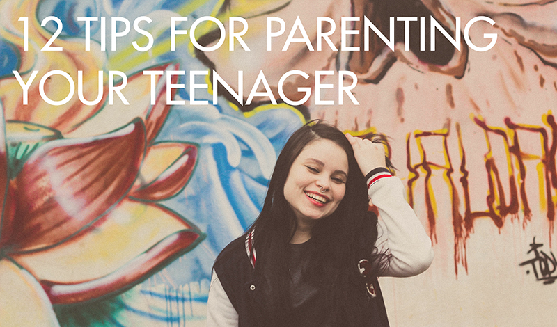 12 tips for parenting teenager - wide title pic
